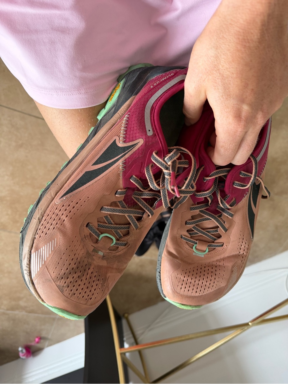 Vibram Women's Trail Runners in Pink and Magenta